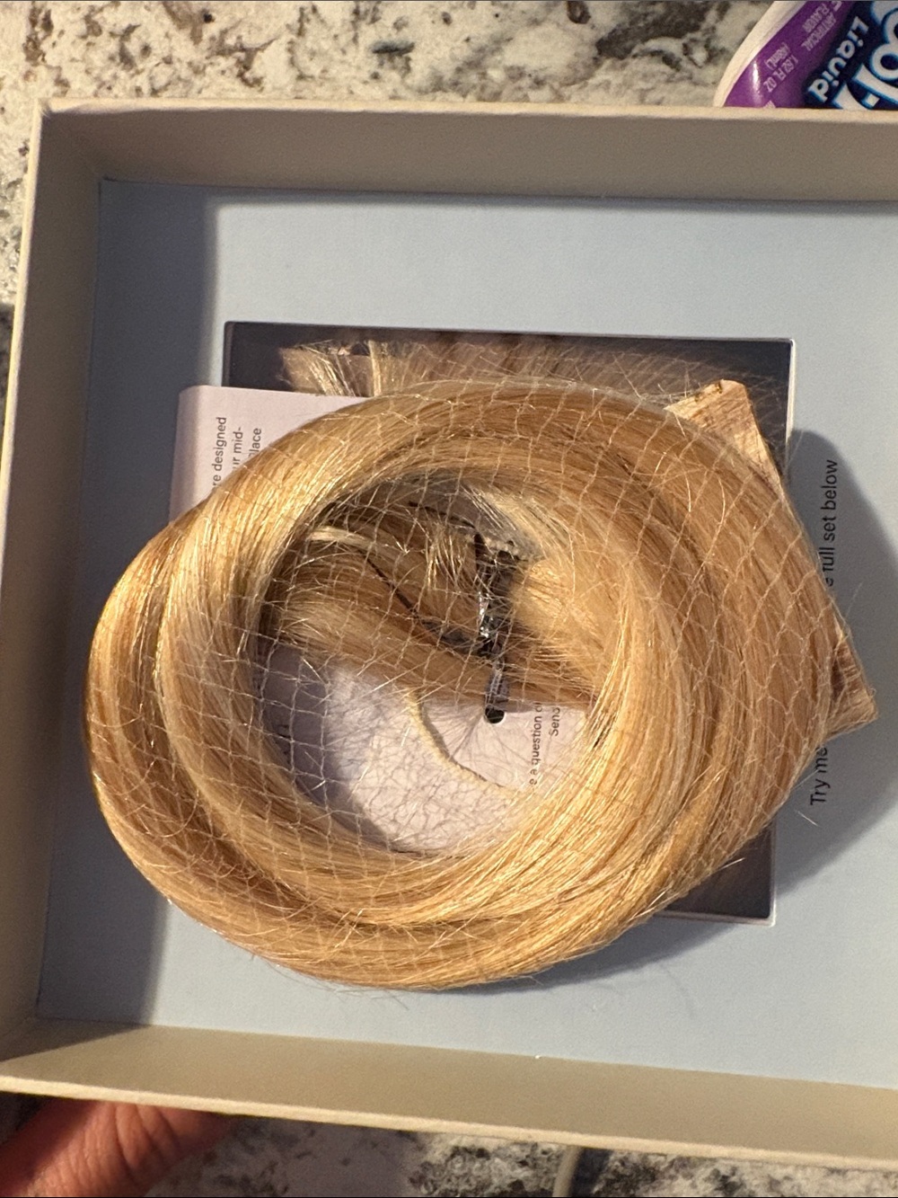 Luxy dirty Blonde highlights seamless Clip-In Hair Extension - brand new in box